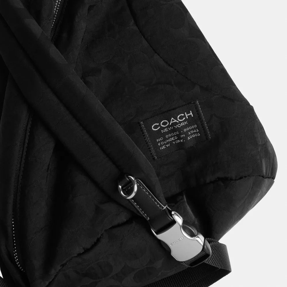 Lachlan Sling In Signature Nylon - Black