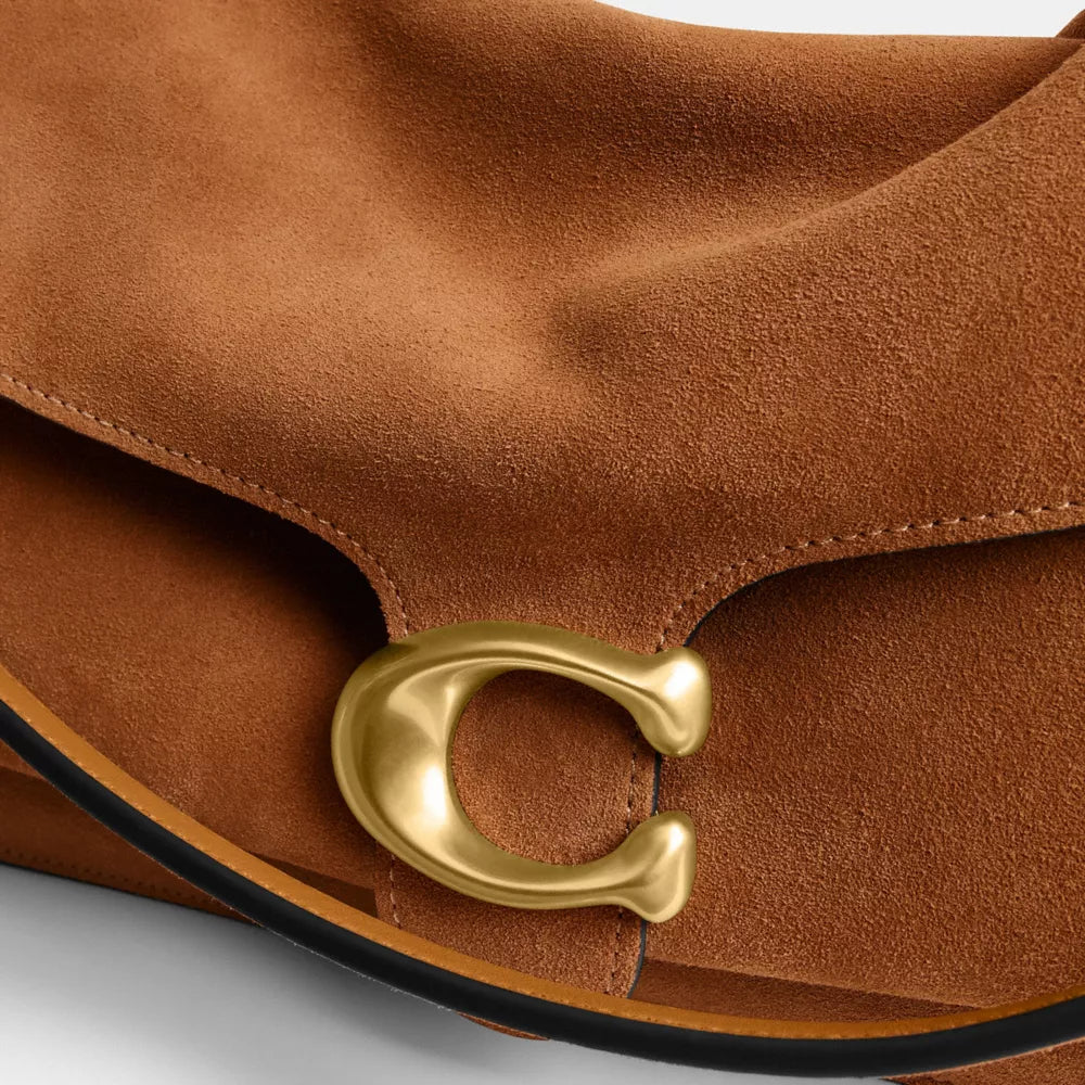 Tabby Shoulder Bag 36 - Suede/Brass/Caramel