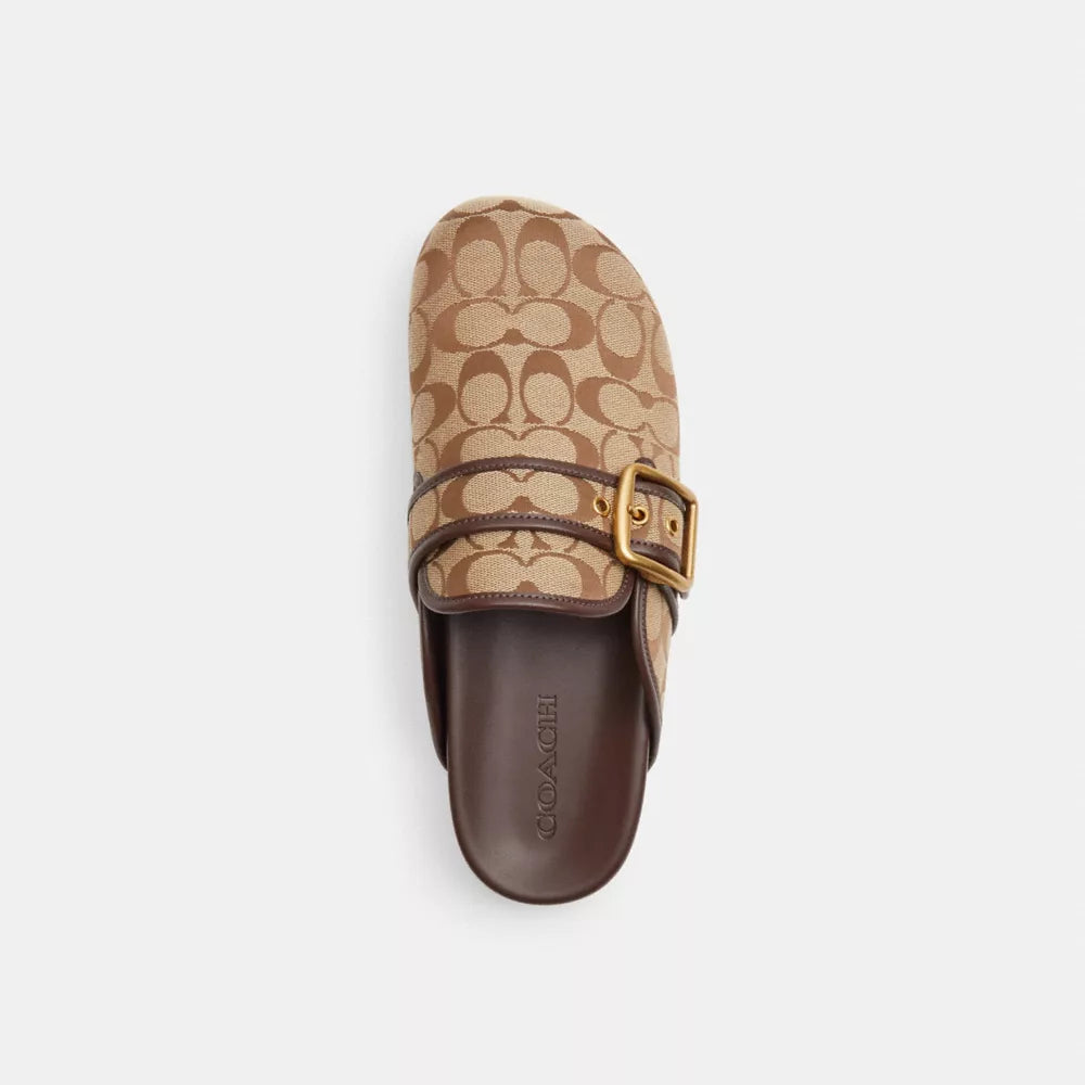 Archival Buckle Clog With Signature Sateen Jacquard - Signature Jacquard/Khaki/Maple