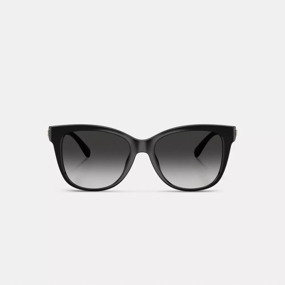 Signature Heart Oversized Square Sunglasses - Black