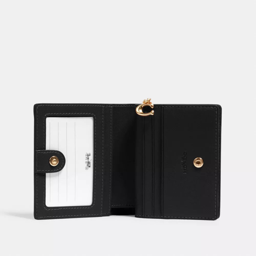 Snap Wallet - Pebbled Leather/Gold/Black