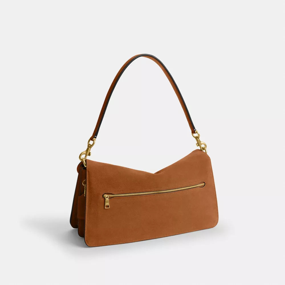 Tabby Shoulder Bag 36 - Suede/Brass/Caramel