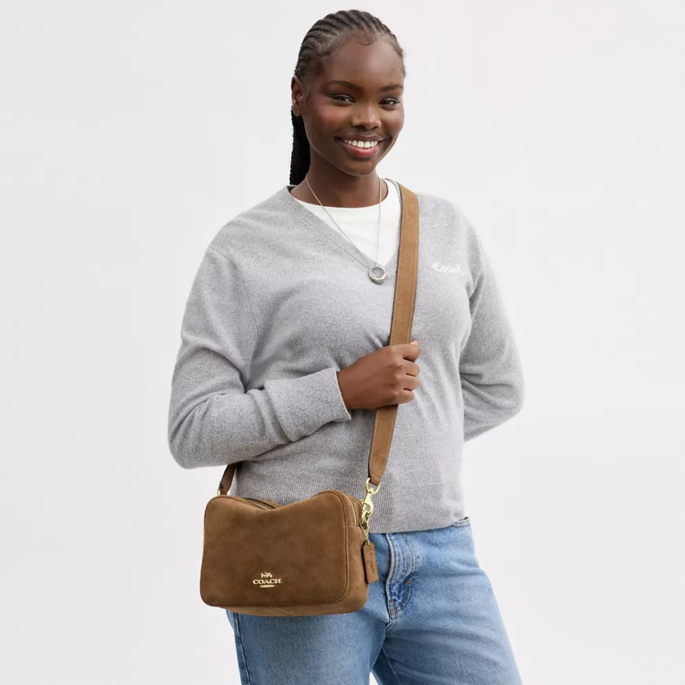 Carey Crossbody Bag - Suede/Im/Cedar