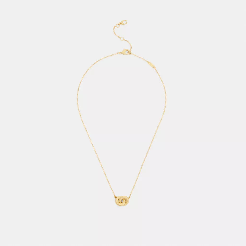Interlock Pendant Necklace - Gold