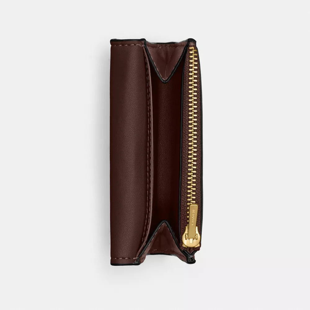 Essential Flap Card Case - Smooth Leather/Brass/Maple
