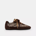 Soft Sneaker In Signature Jacquard - Maple/Oak