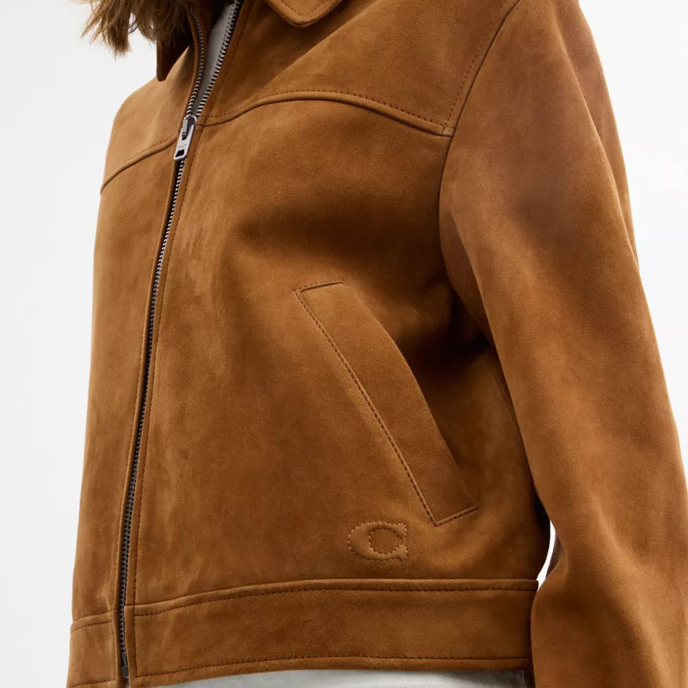 Suede Jacket - Sepia