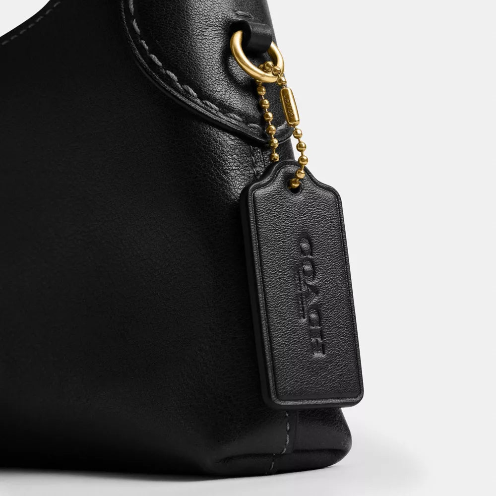 Brooklyn Shoulder Bag 26 - Natural Grain Leather/Brass/Black