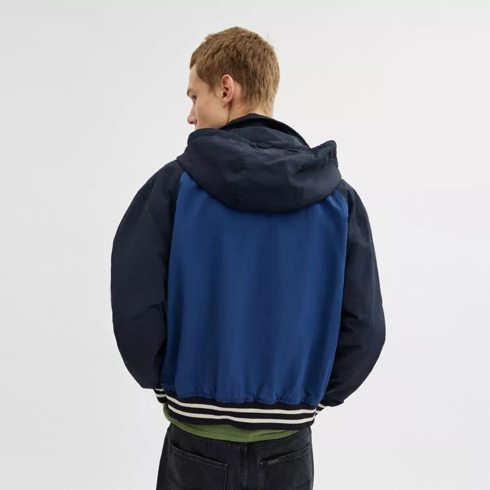 Stadium Jacket In Recycled Polyamide - Navy/Blue