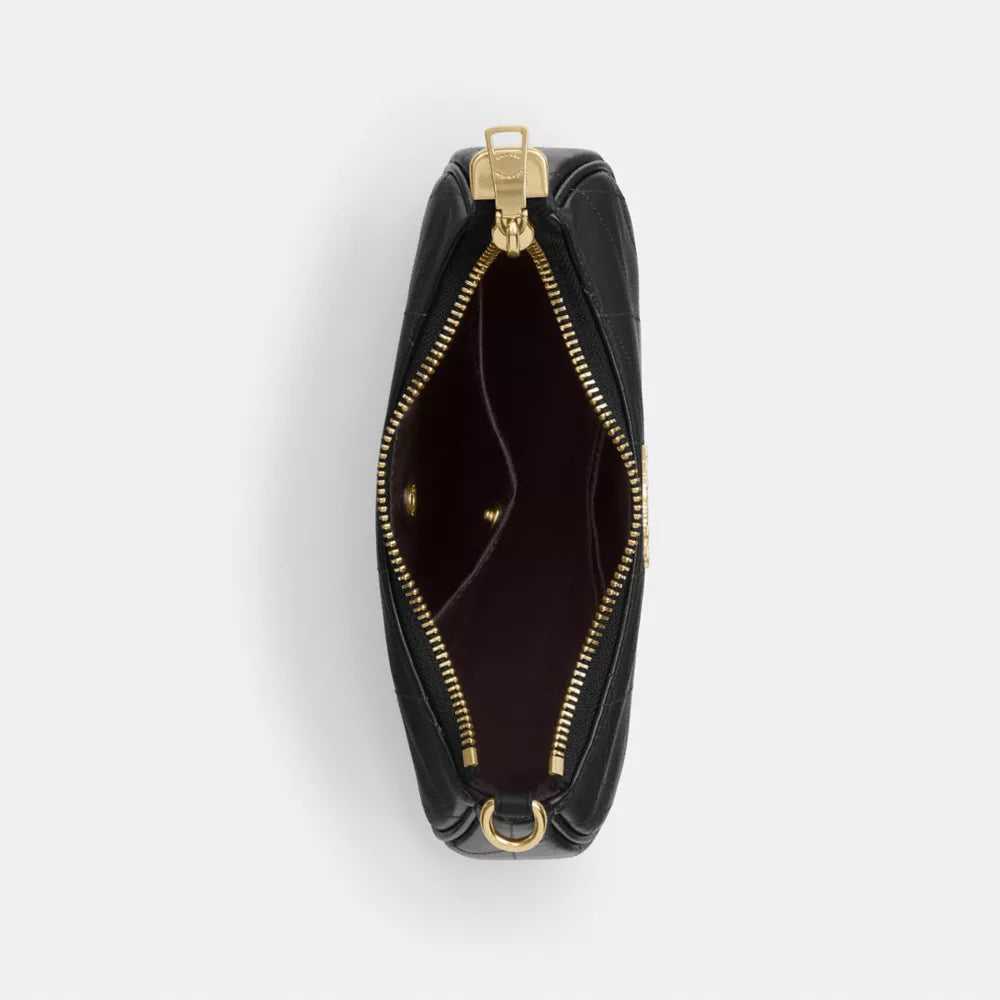 Teri Mini Crossbody Bag With Quilting - Gold/Black