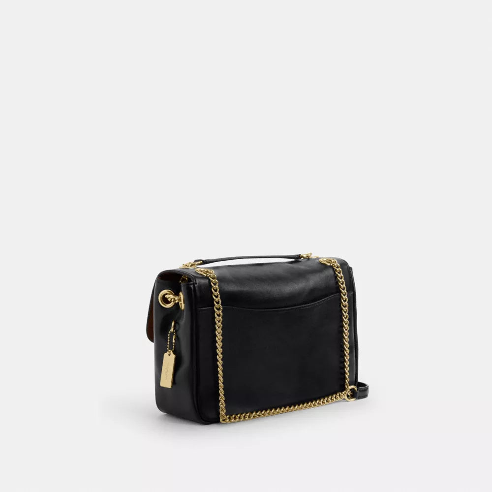 Elodie Crossbody Bag In Signature Canvas - Gold/Walnut/Black