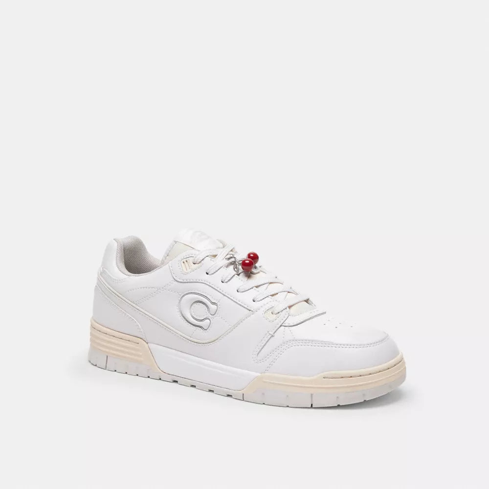 Small Cherry Shoe Charm - Silver/Red