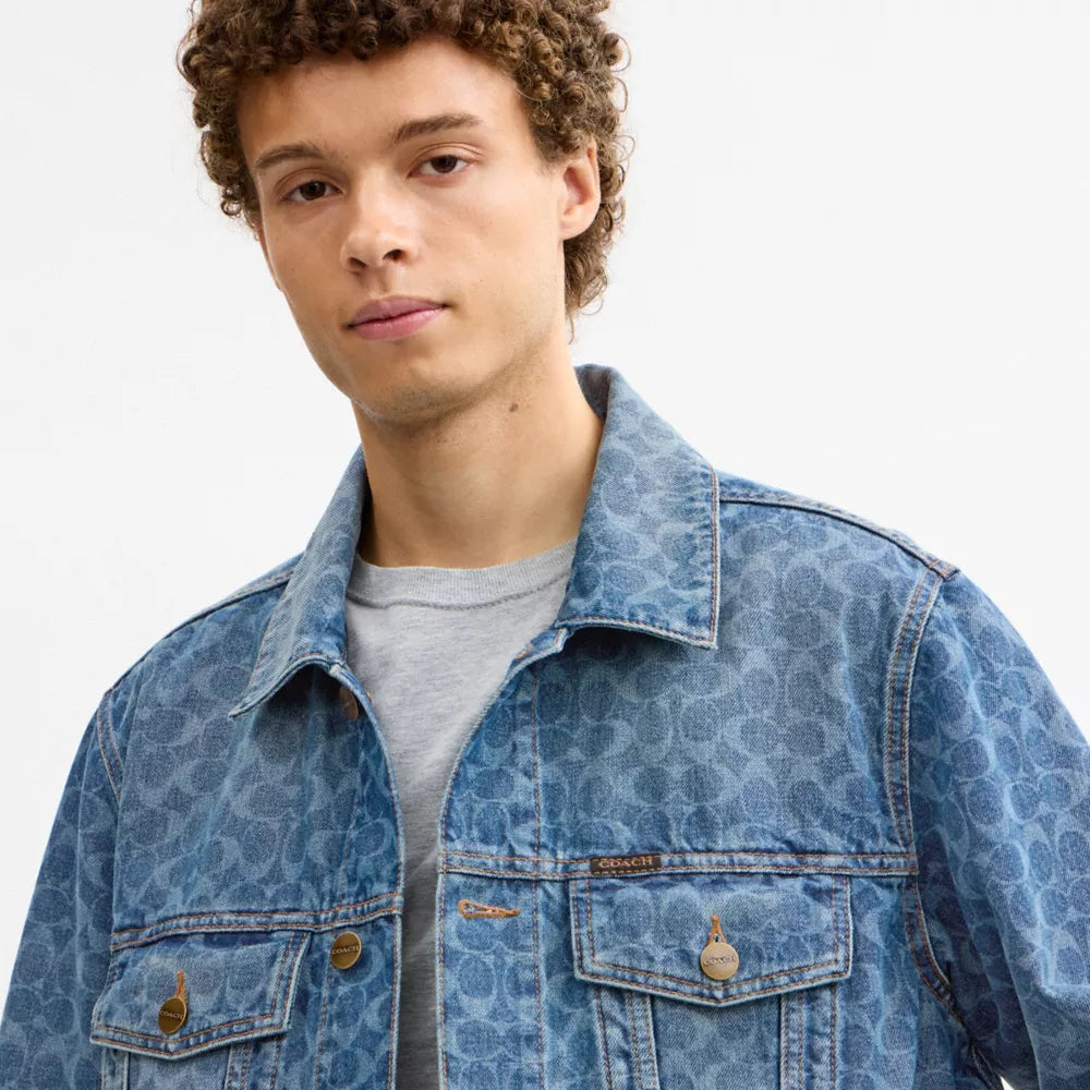 Signature Denim Trucker Jacket - Cold Spring Medium Wash