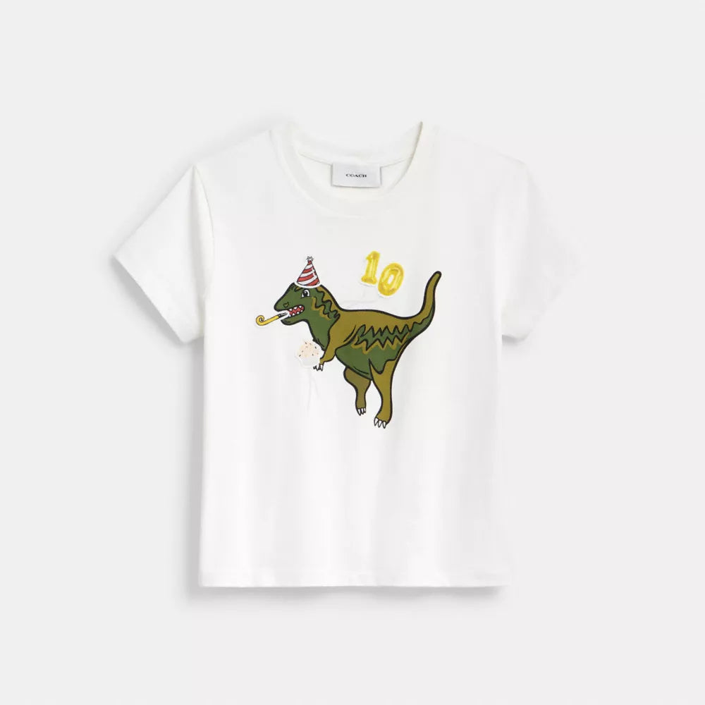 Rexy 10th Birthday 90s Fit T-Shirt In Organic Cotton - White