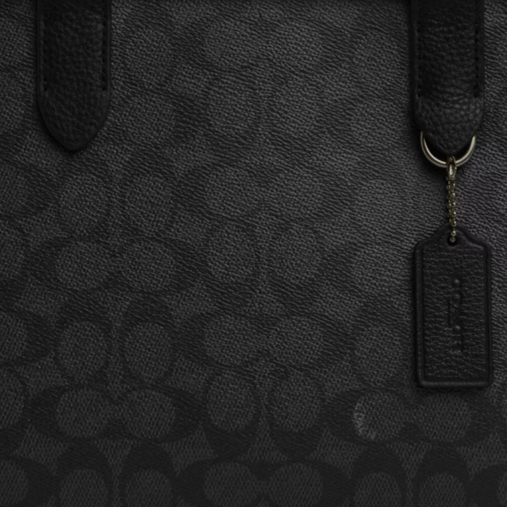 Sullivan Portfolio Brief In Signature Canvas - Gunmetal/Charcoal/Black