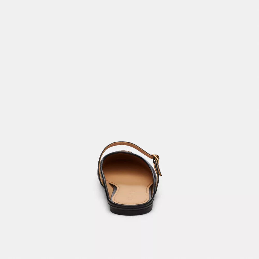 Ballet Mule - Coated Canvas/Black