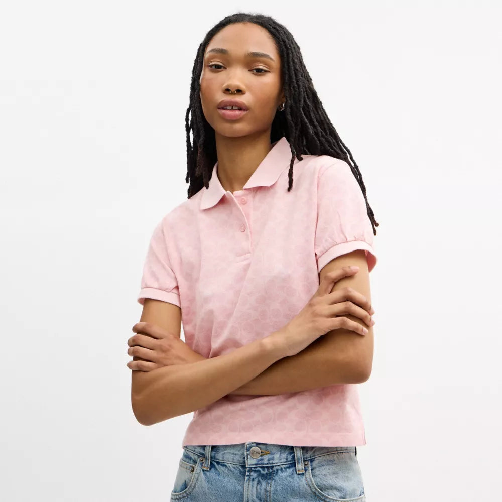 Signature Polo - Pink Signature