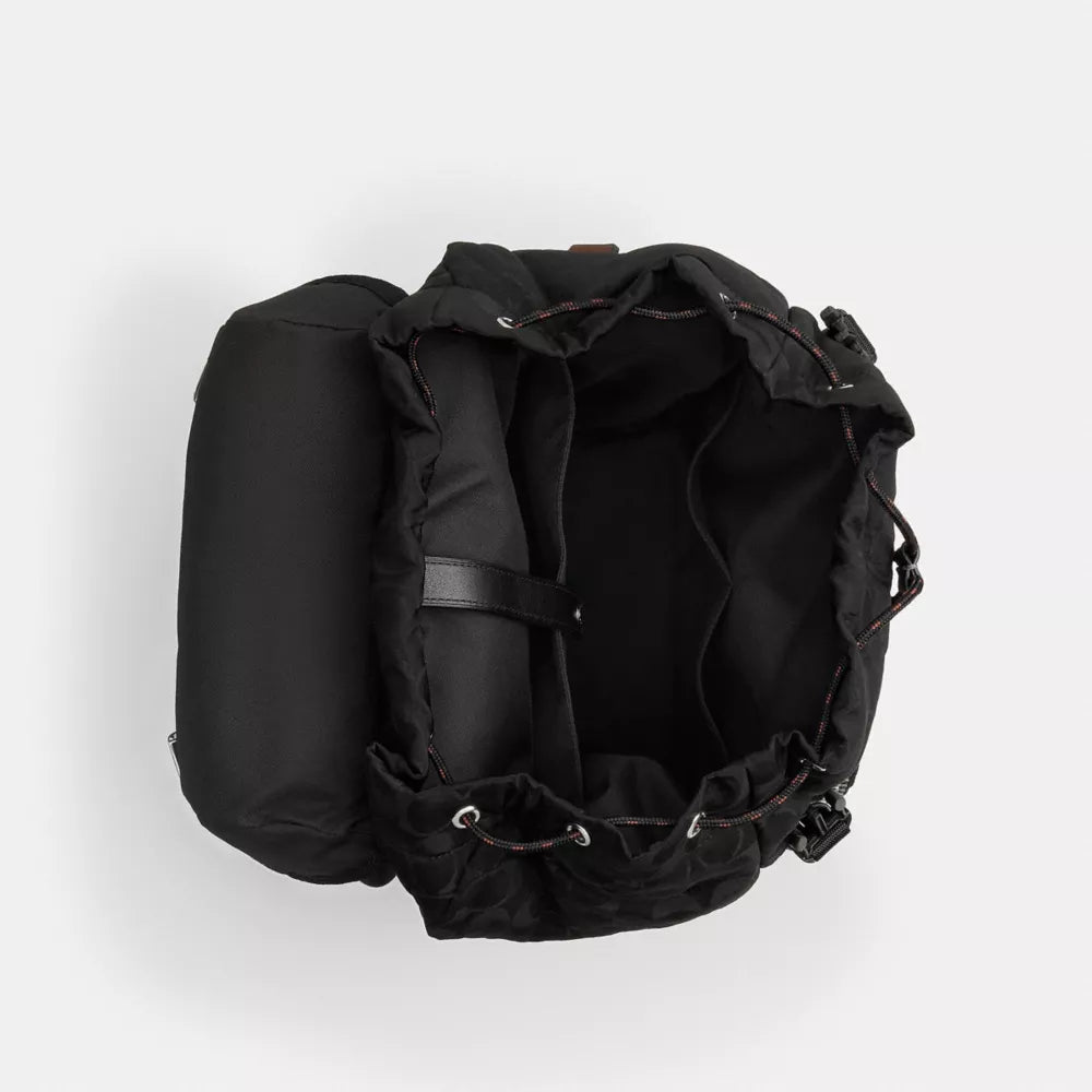 Logan Backpack In Signature Nylon - Nylon/Black