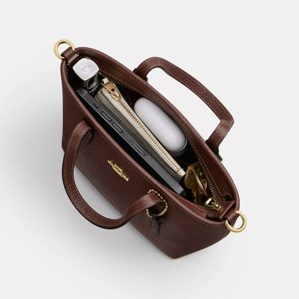 City Mini Tote Bag - Pebbled Leather/Gold/Maple