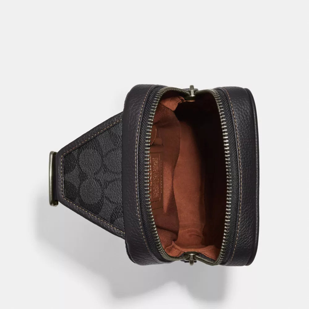 Sullivan Pack In Blocked Signature Canvas - Signature Canvas/Gunmetal/Khaki/Charcoal