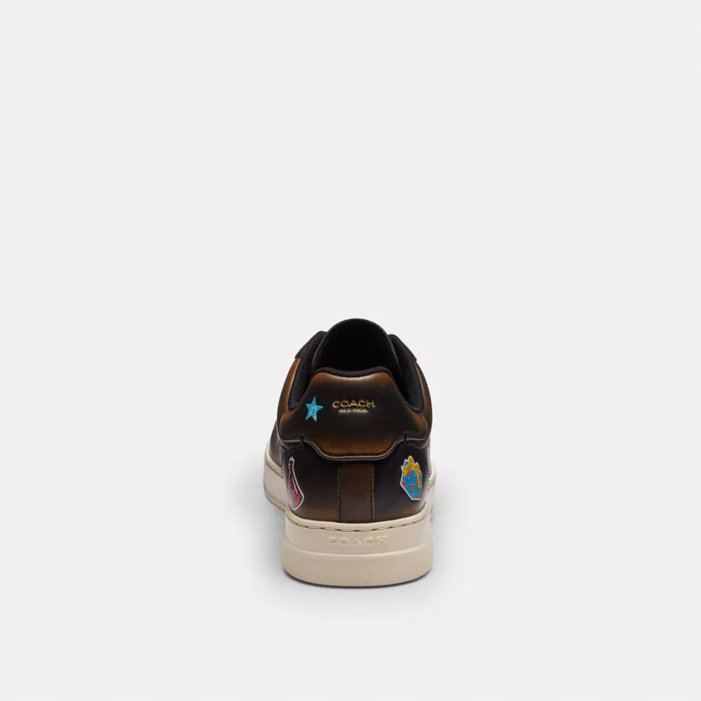 Rexy 10th Birthday High Line Sneaker With Sticker Print - Black Multi/Silver