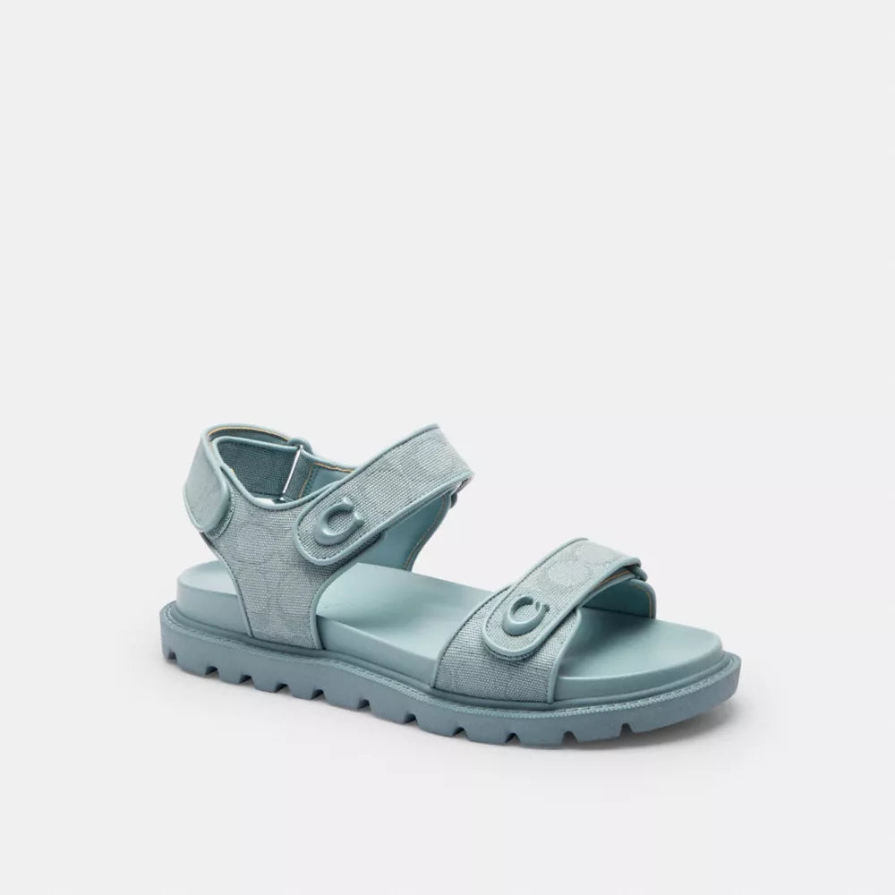 Brynn Sandal In Signature Canvas - Sea Mist