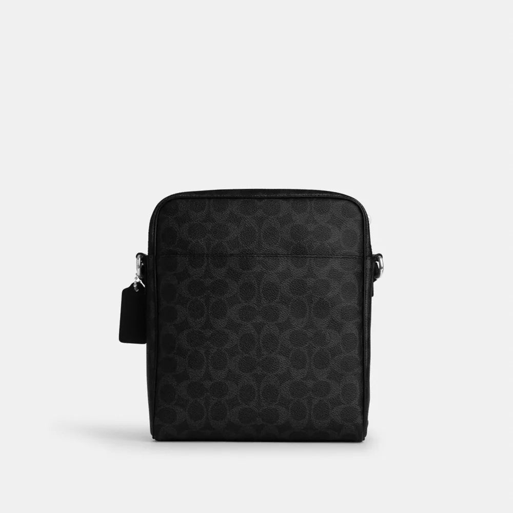 Tristan Crossbody Bag 22 In Signature Canvas - Signature Canvas/Silver/Black Signature