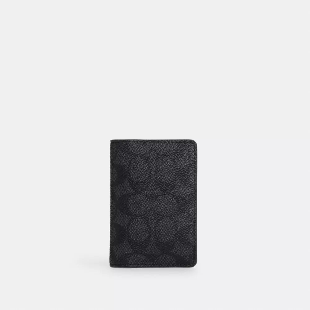 ID Wallet In Signature Canvas - Charcoal/Black