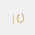 Linked C Small Hoop Earrings - Gold