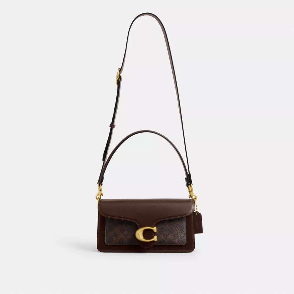 Tabby Shoulder Bag 26 In Signature Canvas - Brass/Maple