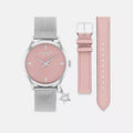 Ruby Watch Gift Set, 32MM - Stainless Steel/Blush