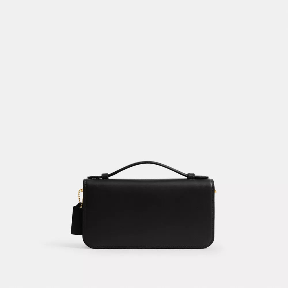 New York Elora Top Handle Crossbody Bag - Smooth Leather/Brass/Black