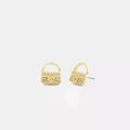 Pavﾨﾦ Tabby Stud Earrings - Gold/Clear