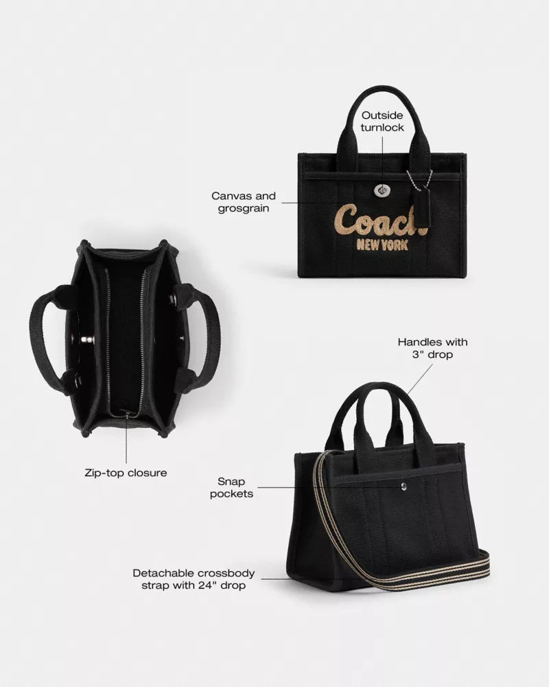 Cargo Tote Bag 20 - Canvas/Silver/Black
