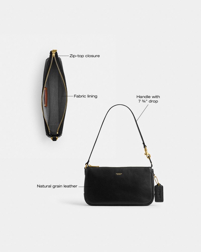 Plaza Bag - Smooth Leather/Brass/Black