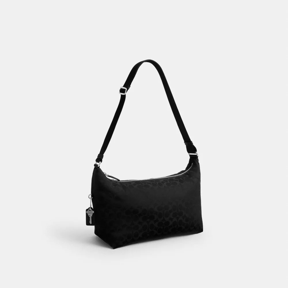 Leo Crossbody In Signature Nylon - Nylon/Black