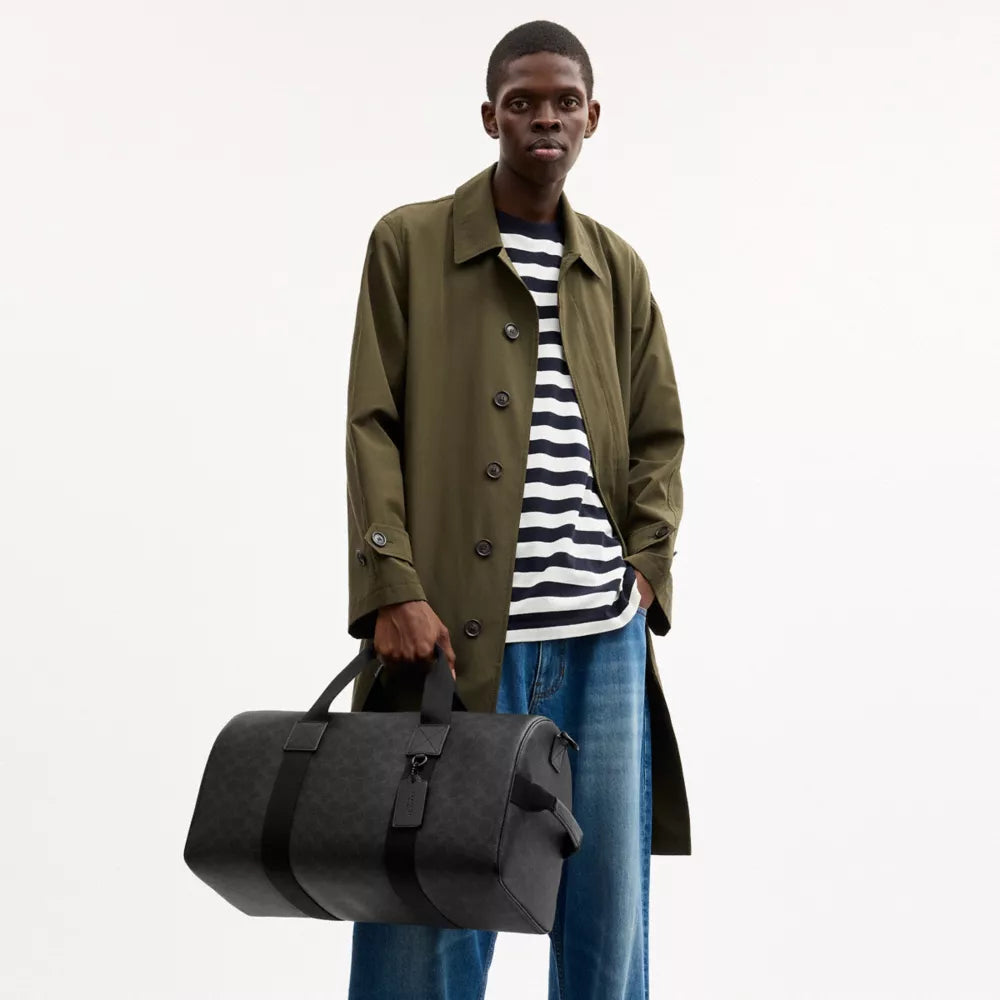 Explorer Duffle Bag 45 In Signature Canvas - Signature Canvas/Matte Black/Black Signature