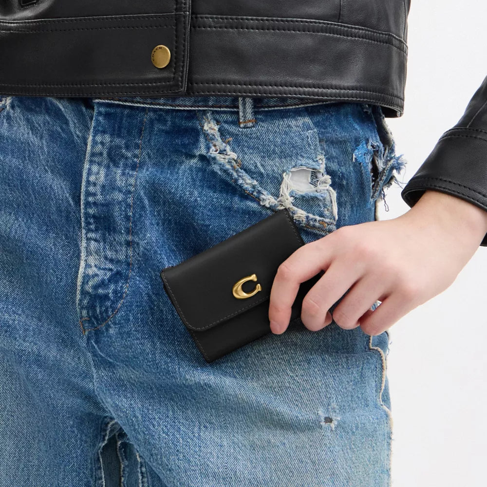 Essential Card Holder Wallet - Brass/Black
