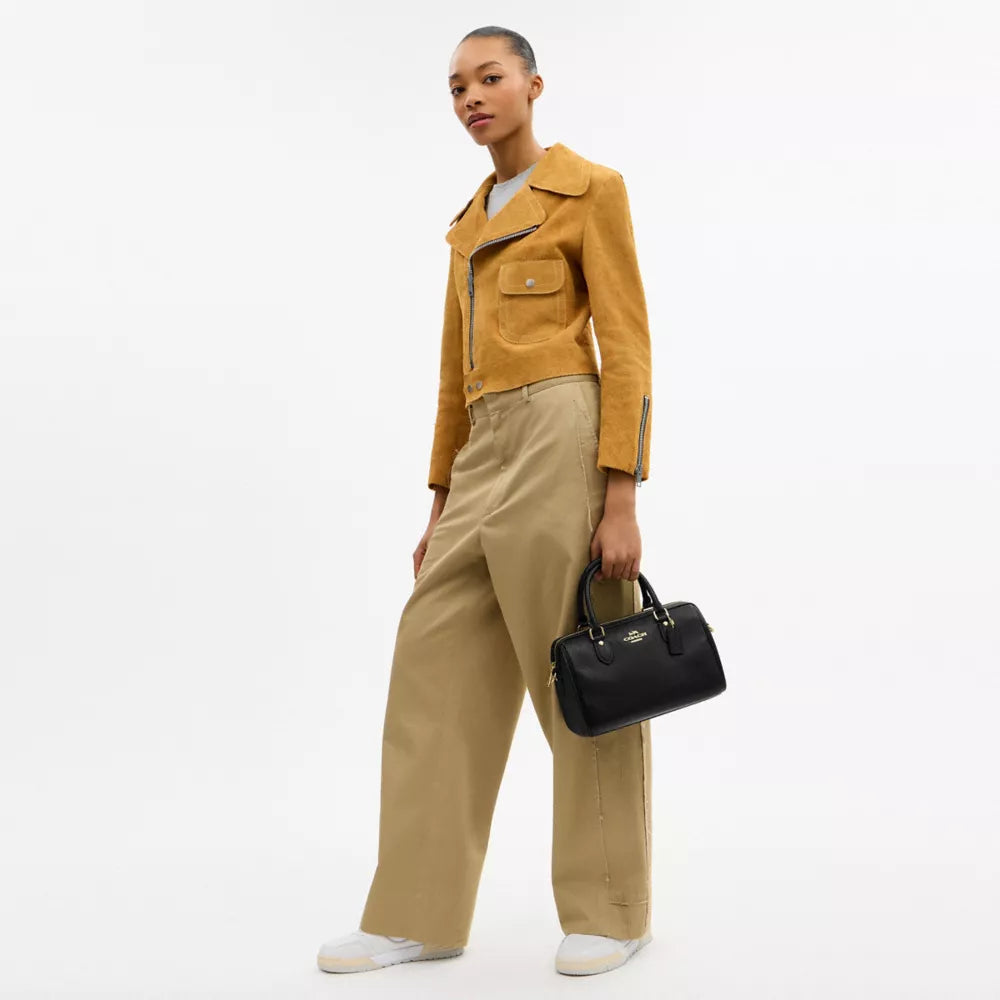 Rowan Satchel Bag - Gold/Black