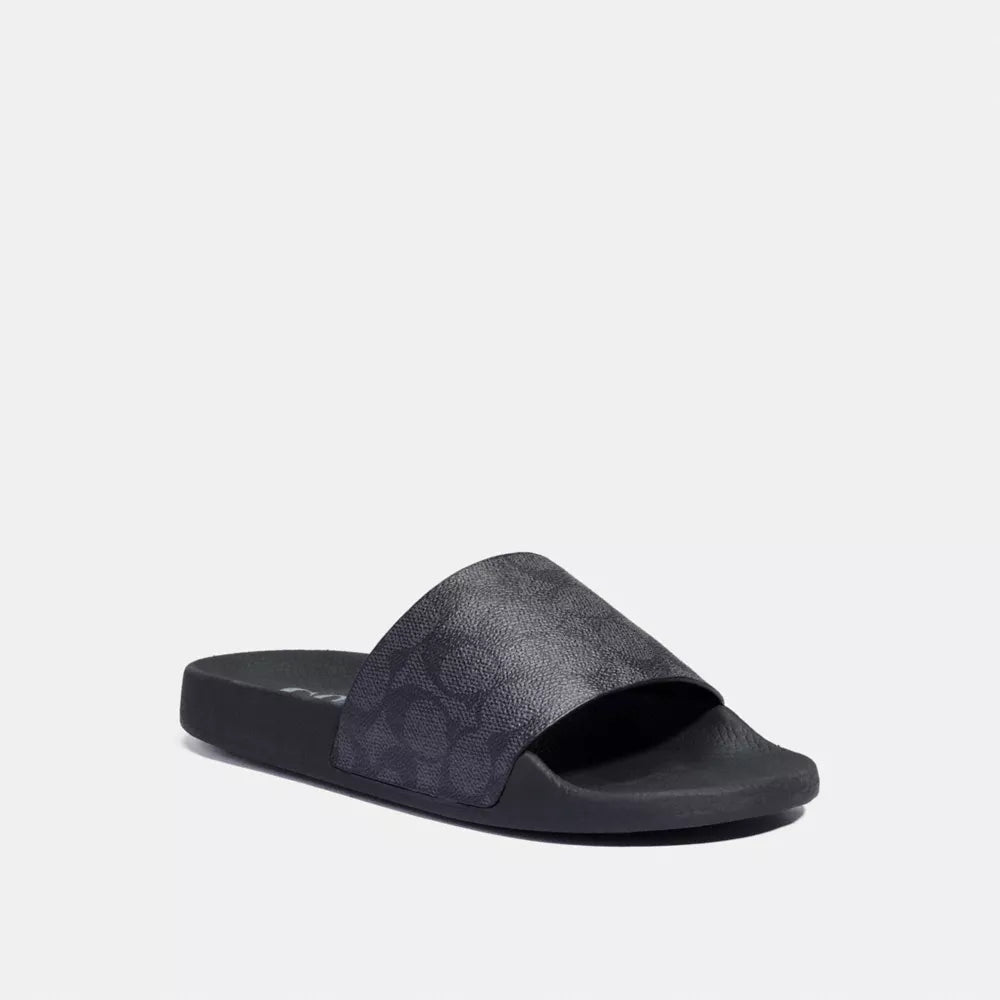 Udele Sport Slide In Signature Canvas - Charcoal/Black