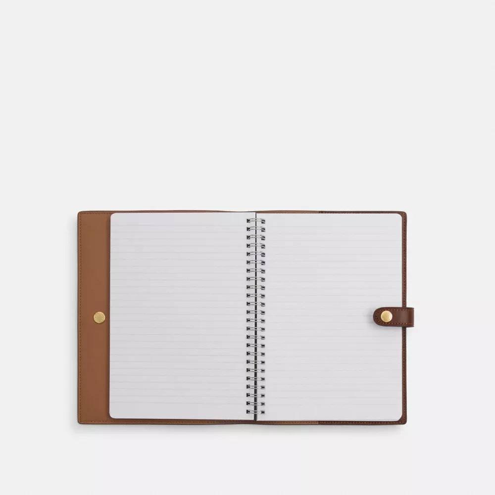 Notebook In Signature Canvas - Signature Canvas/Gold/Tan/Brown