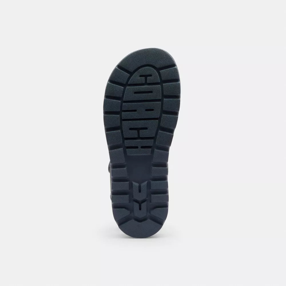 Brynn Sandal In Loved Denim - Dark Indigo