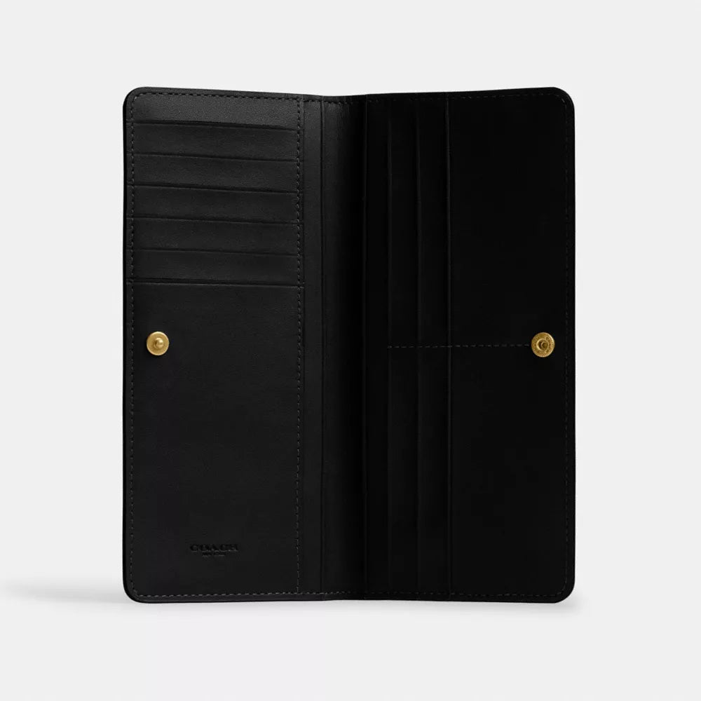 Essential Slim Wallet - Smooth Leather/Brass/Black
