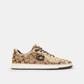 Soft Soho Sneaker In Signature Sateen Jacquard - Tan/Dark Chocolate