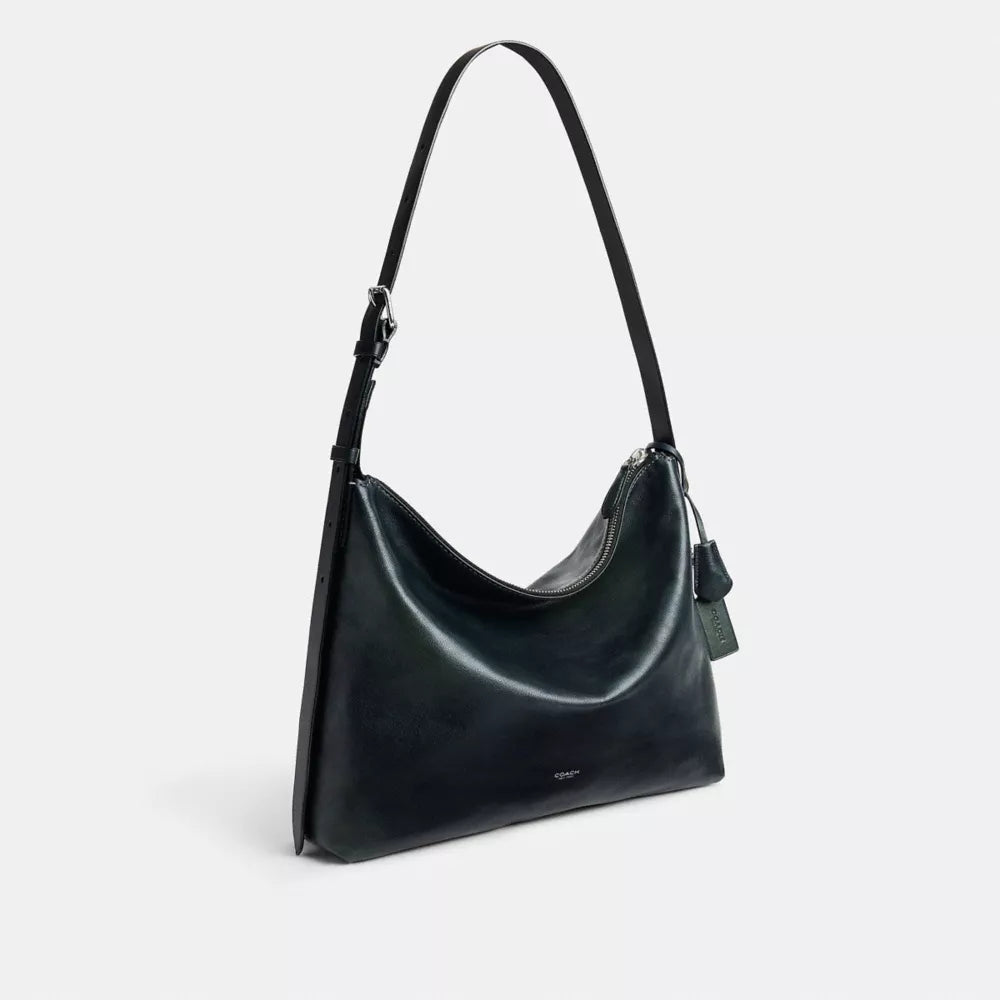 Mott Messenger Bag 38 - Pebbled Leather/Navy/Green