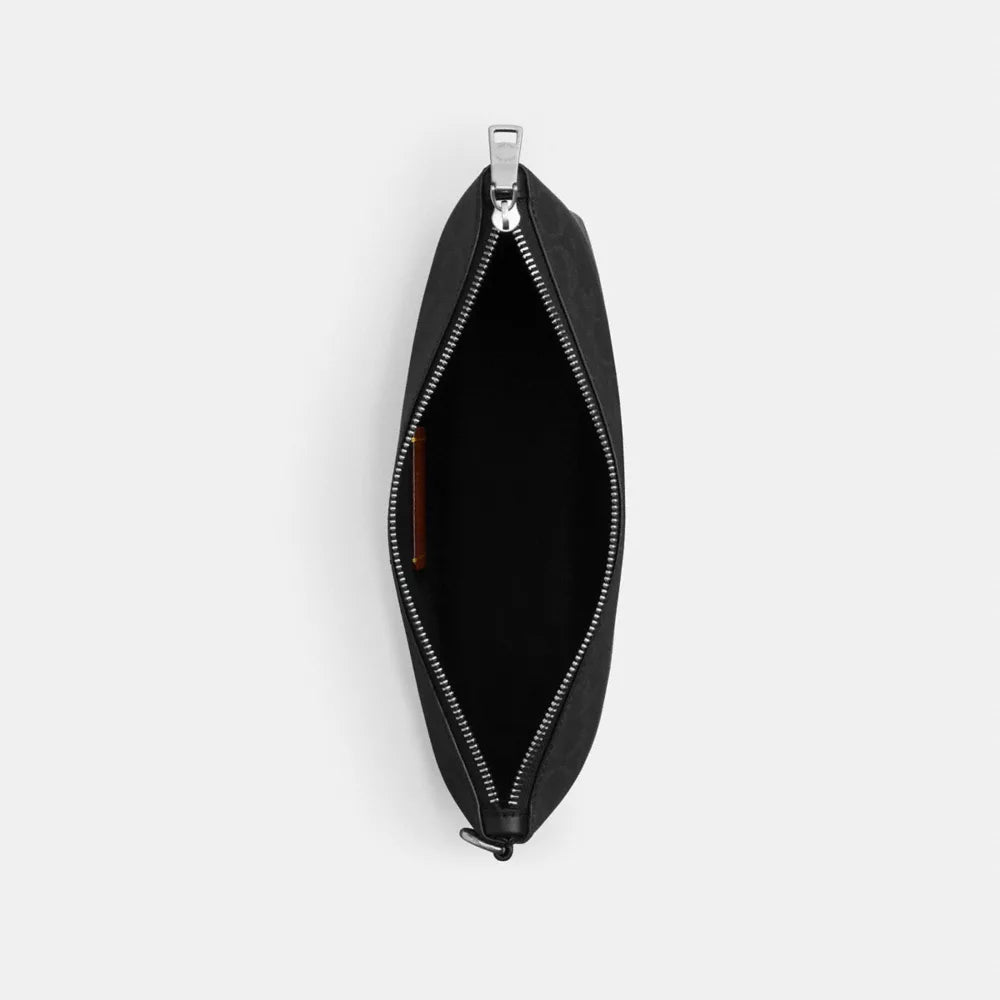 Pouch In Signature Canvas - Signature Canvas/Silver/Black Signature