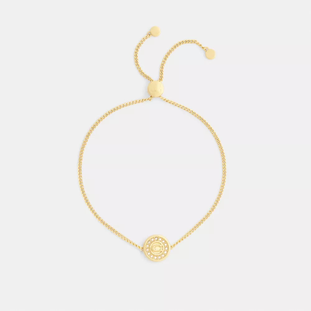 Signature Pavﾨﾦ Coin Slider Bracelet - Gold