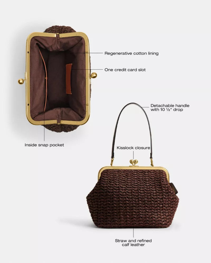 Kisslock Frame Bag 27 - Brass/Maple