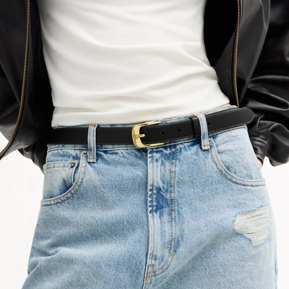 C Harness Buckle Belt, 25MM - Gold/Black