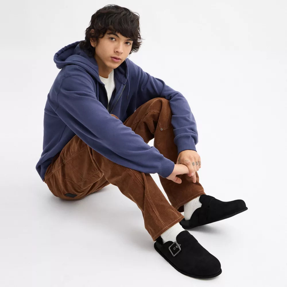 Buckle Clog - Suede/Black